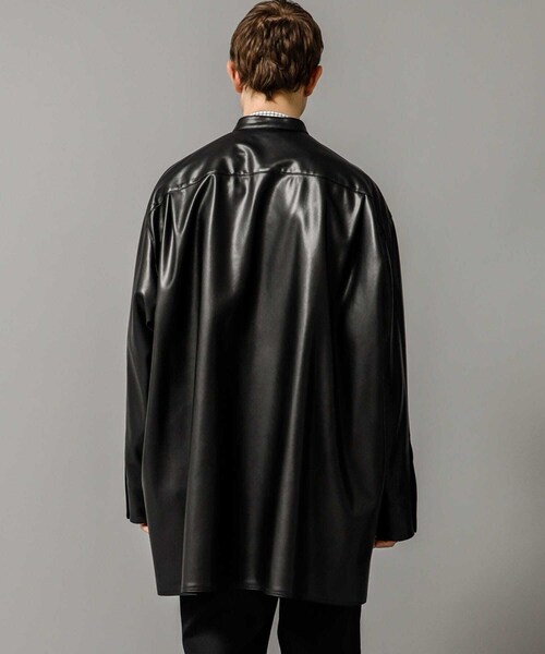 th（ティー エイチ）の「STUDIOUS 別注 Oversized Leather China Shirt 