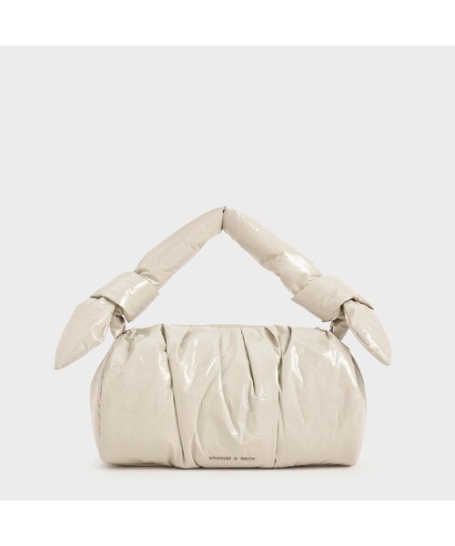 CHARLES & KEITH（チャールズ & キース）の「【2021 SPRING 新作】パテントノッテッド ショルダーバッグ