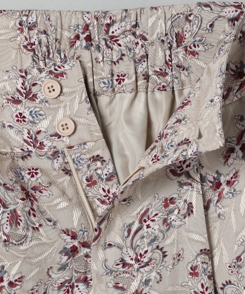 JEANASIS（ジーナシス）の「ハイウエストジャガードガラワイドパンツ（パンツ・グレー系その他()/グリーン系その他()）」の6枚目の写真