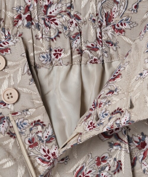 JEANASIS（ジーナシス）の「ハイウエストジャガードガラワイドパンツ（パンツ・グレー系その他()/グリーン系その他()）」の7枚目の写真