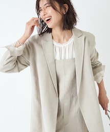 RIVE DROITE（リヴドロワ）の「《予約》【《大人カジュアル》】ピークドリネンジャケット（ブルゾン）」