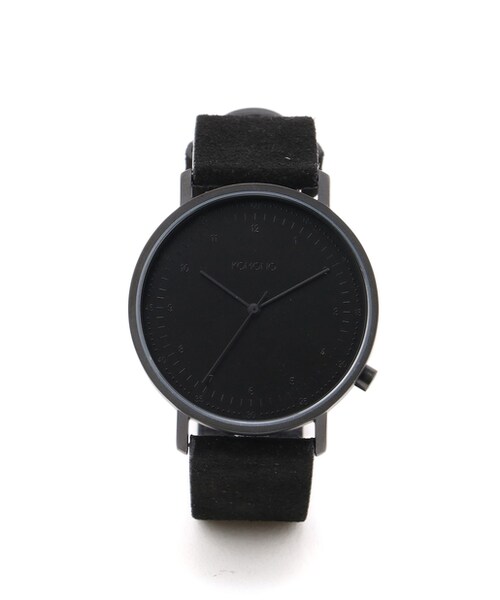 WHO'S WHO gallery(フーズフーギャラリー)の「【KOMONO/コモノ】LEWIS BLACK SUEDE(アナログ腕時計・メンズ・ブラック・FREE)」の1枚目の写真