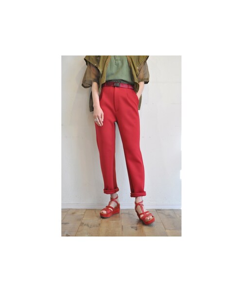 hippiness(ヒッピネス)の「スラックパンツ(スラックス・レディース・レッド/ブラウン/ブラック・one)」の1枚目の写真