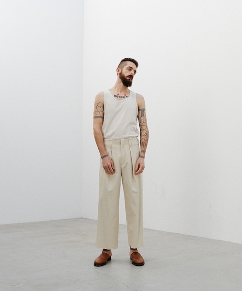 LIDNM（リドム）の「HARD TWISTED BAGGY TROUSERS（スラックス・メンズ・ホワイト・S/M/L）」の5枚目の写真