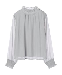 Green　Parks | ・ELENCARE DUE ラメスタンドカラーブラウス(トップス)