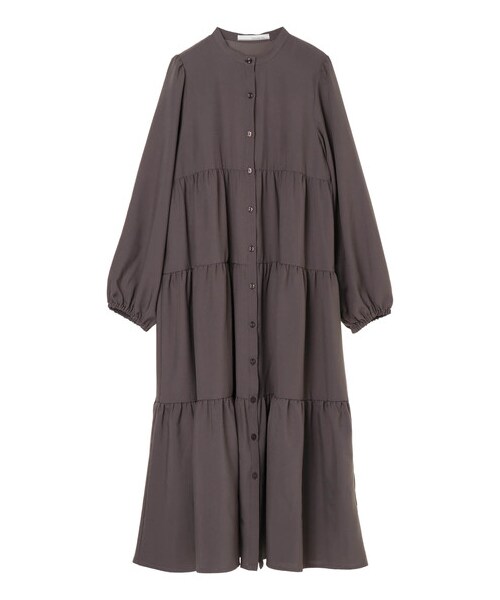 Green　Parks（グリーンパークス）の「・ELENCARE DUE ティアードワンピース（ワンピース/ドレス・アイボリー/チャコールグレー/ブルー/ミントグリーン・F）」の7枚目の写真