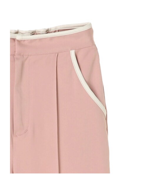 earth music&ecology（アースミュージックアンドエコロジー）の「セミフレアパイピンクパンツ（パンツ・ライトベージュ/ブラウン/ピンクベージュ・S/M）」の4枚目の写真