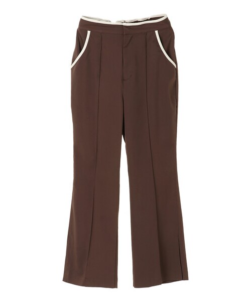 earth music&ecology（アースミュージックアンドエコロジー）の「セミフレアパイピンクパンツ（パンツ・ライトベージュ/ブラウン/ピンクベージュ・S/M）」の8枚目の写真