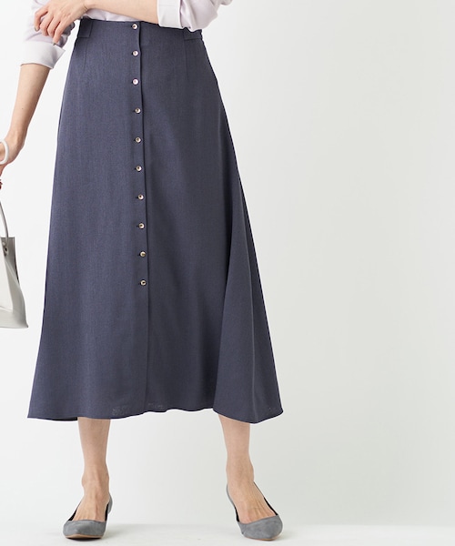 RIVE DROITE(リヴドロワ)の「《予約》【《着回し力の高い一枚》手洗い可】前後2WAYリネンライクツイルスカート(スカート・レディース・エクリュ/ライトベージュ/チャコールグレー・36/38)」の3枚目の写真