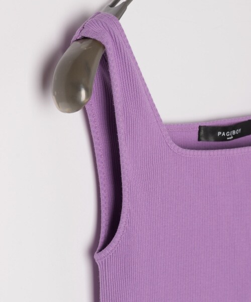 PAGEBOY（ページボーイ）の「シームレスリブタンク【83番色のみ先行予約】（トップス・ブラック/グレージュ/ターコイズ/ラベンダー）」の14枚目の写真