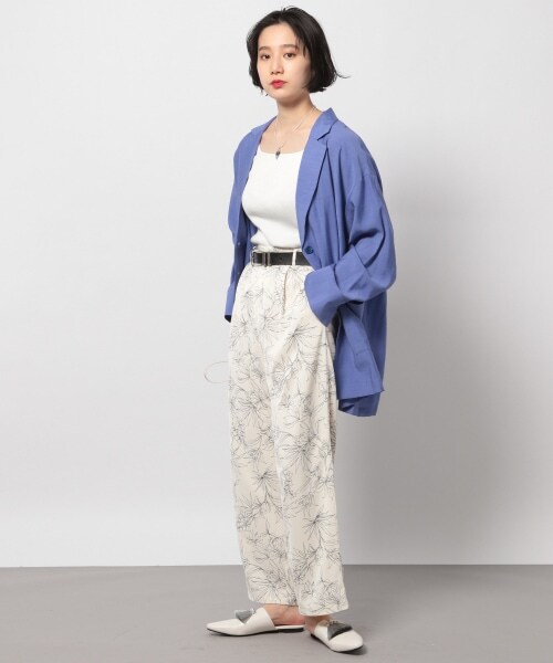 PAGEBOY（ページボーイ）の「シームレスリブタンク【83番色のみ先行予約】（トップス・ブラック/グレージュ/ターコイズ/ラベンダー）」の5枚目の写真