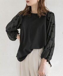 URBAN RESEARCH ROSSO WOMEN（アーバンリサーチ　ロッソ）の「【WEB限定】フロッキーフラワースリーブブラウス（その他・レディース）」