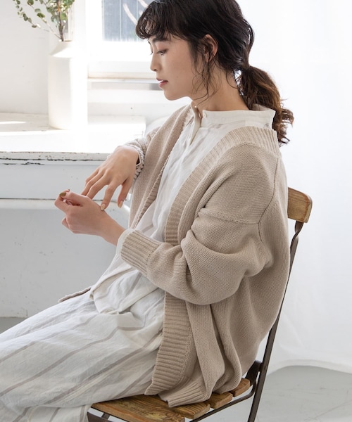 good GRIEF！コットンリネンカーディガン☆ かぐれ（カグレ）の「コットンリネンカーディガン（）」 - WEAR