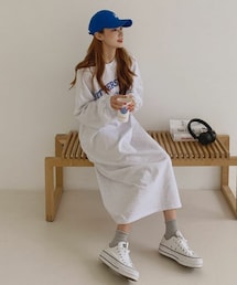 DHOLIC STYLE | [ontheriver] レタリングスウェットワンピース(ワンピース)