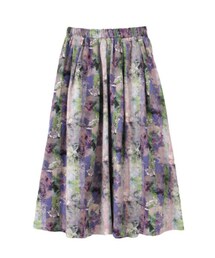 KBF | 碎摺傘狀裙(花色)(スカート)