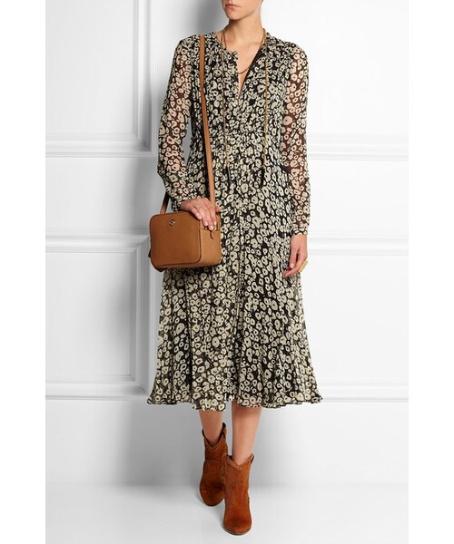 TORY BURCH（トリーバーチ）の「Tory Burch Robinson textured-leather shoulder bag（ショルダーバッグ・レディース・Brown）」の6枚目の写真