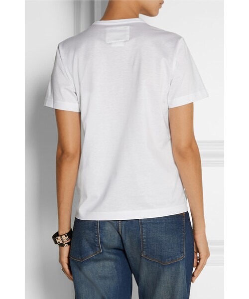 JUNYA WATANABE（ジュンヤワタナベ）の「Junya Watanabe + Comme des Garçons embellished cotton-jersey T-shirt（シャツ/ブラウス・レディース・White・medium/small）」の4枚目の写真
