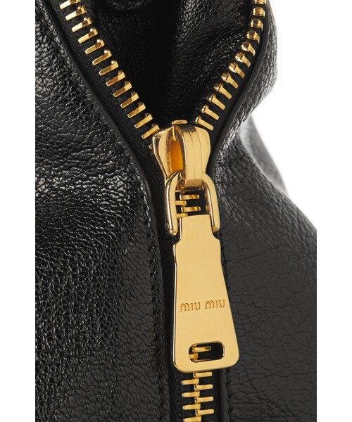 miu miu（ミュウミュウ）の「Miu Miu Madras textured-leather tote（トートバッグ・レディース・Black）」の5枚目の写真