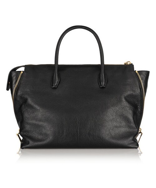 miu miu（ミュウミュウ）の「Miu Miu Madras textured-leather tote（トートバッグ・レディース・Black）」の3枚目の写真