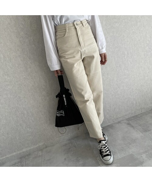 copine(コピン)の「【2021ss】ルーズストレートハイウエストデニムパンツ(2size)【クリックポスト対象商品】(デニムパンツ・レディース・ホワイト・S/M)」の1枚目の写真