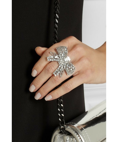 miu miu（ミュウミュウ）の「Miu Miu Silver-plated Swarovski crystal
