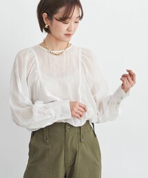 DouDou | 【WEB限定】袖ギャザーボリュームブラウス(シャツ/ブラウス)