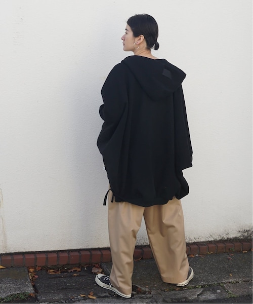 JOURNAL STANDARD LUXE★TRツイル ドロストパンツ★ブラック JOURNAL STANDARD LUXE☆TRツイル ドロストパンツ☆ブラック