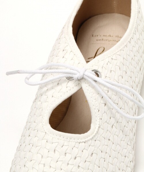studio CLIP（スタディオクリップ）の「PUメッシュフラットシューズ（シューズ・ホワイト/ブラック）」の12枚目の写真