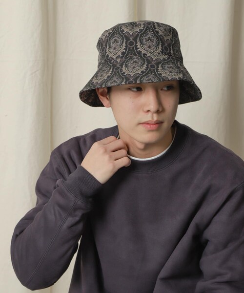 SENSE OF PLACE by URBAN RESEARCH（センスオブプレイスバイアーバンリサーチ）の「バティックバケットハット（その他・メンズ・GREIGE/NAVY・one）」の2枚目の写真