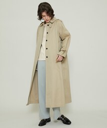 CASA FLINE / モーターサイクルコート/ステンカラーコート/FREE/コットン/KHK/1211307025 CASA FLINE（カーサフライン）の「モーターサイクルロングコート