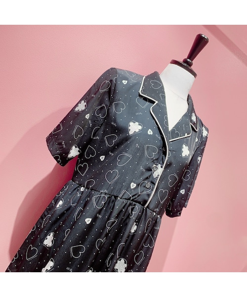 【lilLilly×安野モヨコ】のりこプリントシャツワンピース lilLilly（リルリリー）の「【lilLilly×安野モヨコ】のりこ