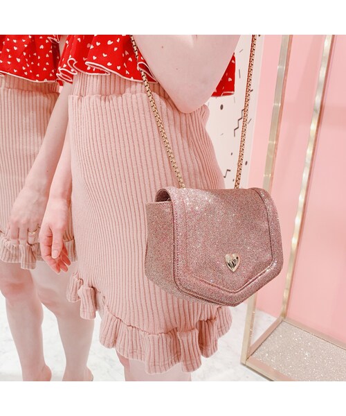 lilLilly(リルリリー)の「グリッターショルダーバッグ(バッグ・レディース・PINK/BLACK)」の4枚目の写真