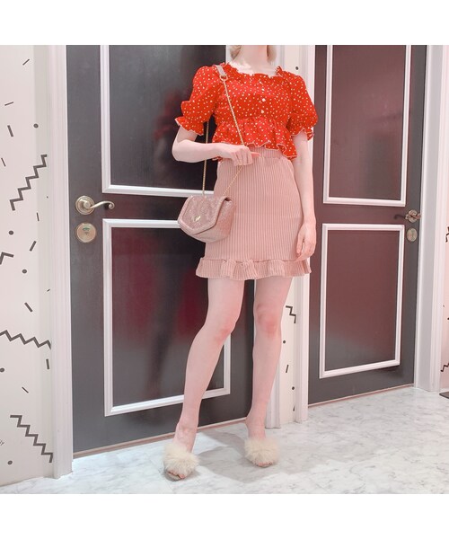 lilLilly(リルリリー)の「グリッターショルダーバッグ(バッグ・レディース・PINK/BLACK)」の6枚目の写真