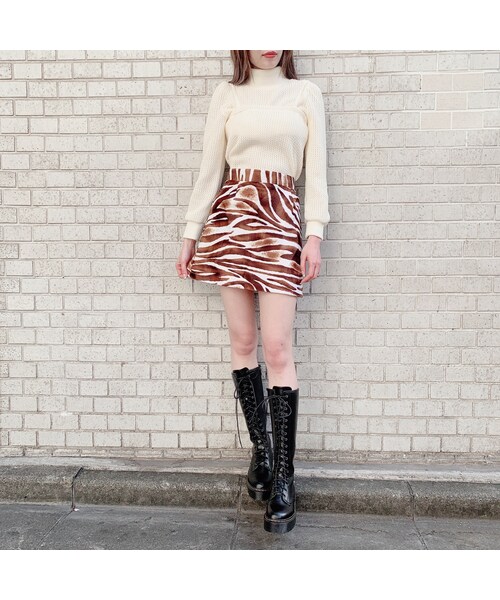 lilLilly（リルリリー）の「アニマルミニスカート（スカート・レディース・zebra/S/zebra/M/leopard/M）」の12枚目の写真