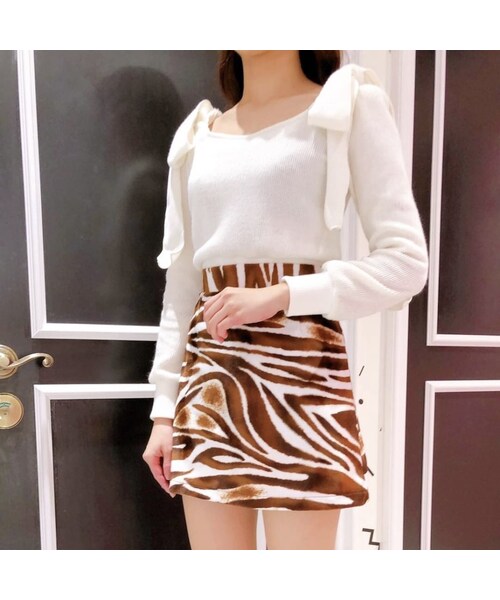 lilLilly（リルリリー）の「アニマルミニスカート（スカート・レディース・zebra/S/zebra/M/leopard/M）」の14枚目の写真