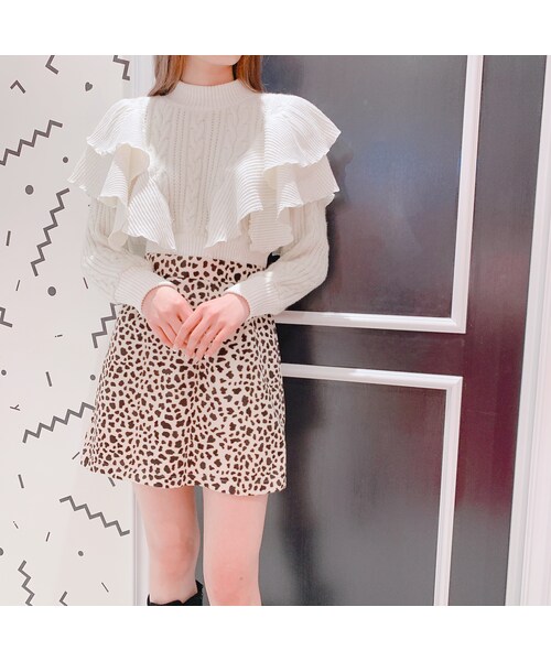 lilLilly（リルリリー）の「アニマルミニスカート（スカート・レディース・zebra/S/zebra/M/leopard/M）」の4枚目の写真