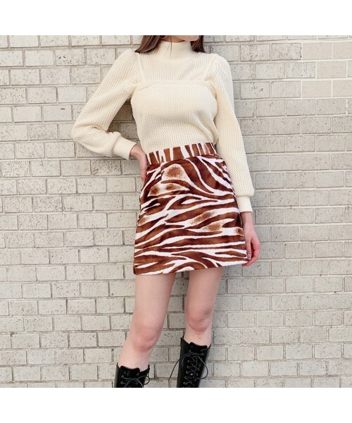 lilLilly（リルリリー）の「アニマルミニスカート（スカート・レディース・zebra/S/zebra/M/leopard/M）」の11枚目の写真