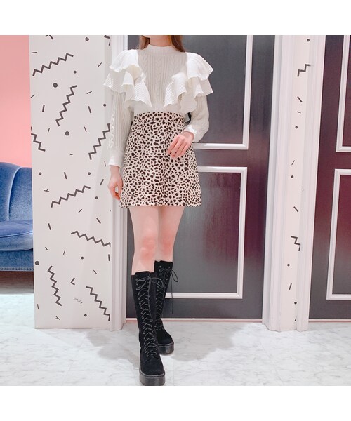lilLilly（リルリリー）の「アニマルミニスカート（スカート・レディース・zebra/S/zebra/M/leopard/M）」の5枚目の写真