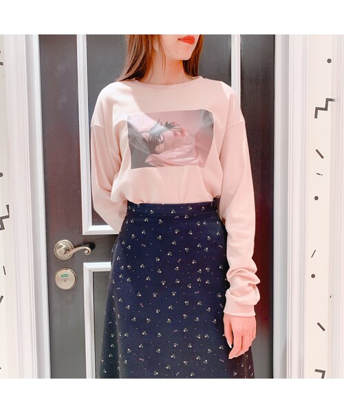 lilLilly（リルリリー）の「tulip print longt-shirt（トップス・レディース・PINK/BEIGE/BLACK）」の11枚目の写真
