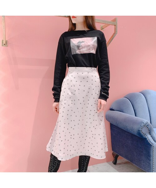 lilLilly（リルリリー）の「tulip print longt-shirt（トップス・レディース・PINK/BEIGE/BLACK）」の10枚目の写真