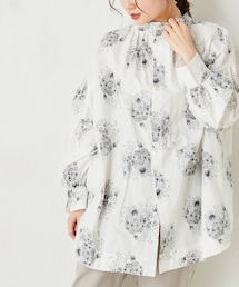 PUAL CE CIN | 線描き花束プリント 2WAYブラウス(シャツ/ブラウス)