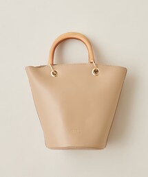 natural couture | ウッドハンドル2WAYバケツトートバッグ(ショルダーバッグ)