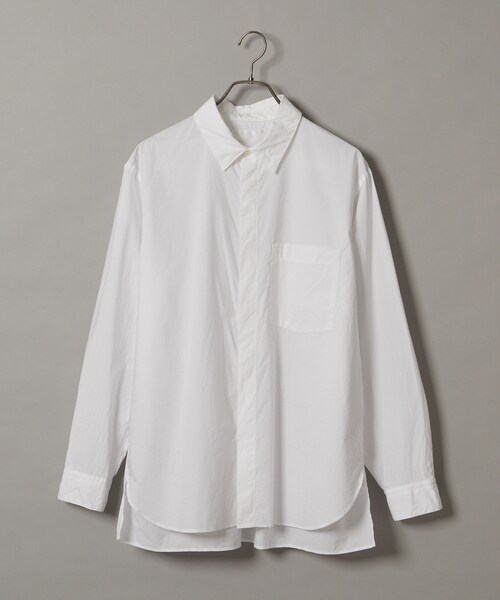 CIAOPANIC(チャオパニック)の「【So_lemn/ソレム】ミニマリストシャツ(シャツ/ブラウス・メンズ・ホワイト/ブルー・1/2)」の1枚目の写真