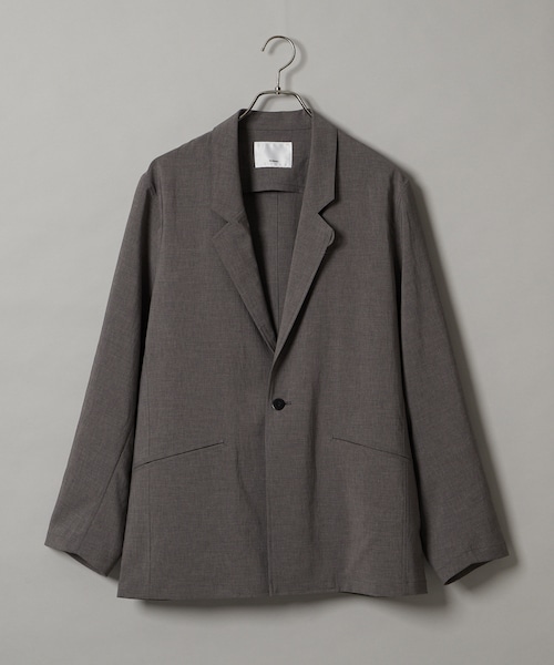 CIAOPANIC(チャオパニック)の「【So_lemn/ソレム】強撚カーディガンライクジャケット(テーラードジャケット・メンズ・ネイビー/グレー・1/2)」の1枚目の写真