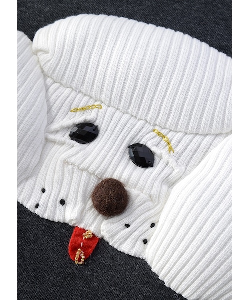 Ne-net（ネネット）の「メンズ プードルパッチ裏毛 / トレーナー（その他・メンズ・off white(02)/charcoal gray(25)・03）」の4枚目の写真