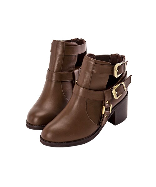 gracegift（グレースギフト）の「側邊鏤空設計皮革短靴（シューズ・レディース・黑/棕・35/36/37/38/39/40/41）」の11枚目の写真