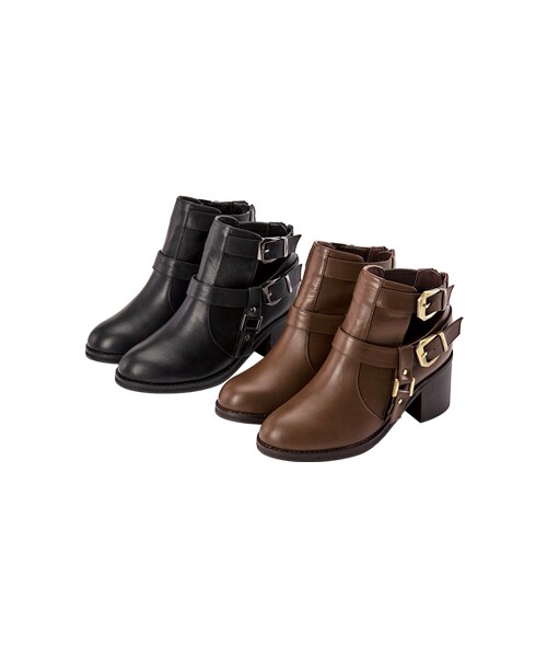 gracegift（グレースギフト）の「側邊鏤空設計皮革短靴（シューズ・レディース・黑/棕・35/36/37/38/39/40/41）」の10枚目の写真