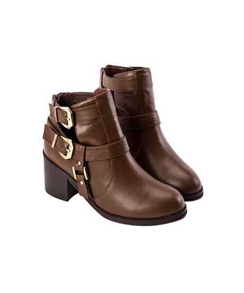 gracegift（グレースギフト）の「側邊鏤空設計皮革短靴（シューズ・レディース・黑/棕・35/36/37/38/39/40/41）」の14枚目の写真