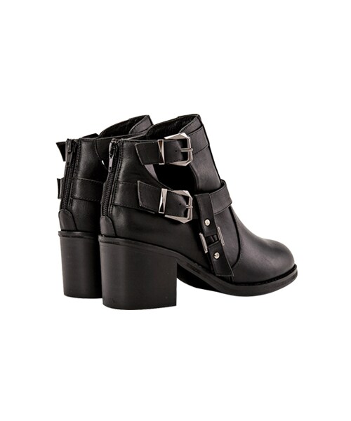 gracegift（グレースギフト）の「側邊鏤空設計皮革短靴（シューズ・レディース・黑/棕・35/36/37/38/39/40/41）」の4枚目の写真