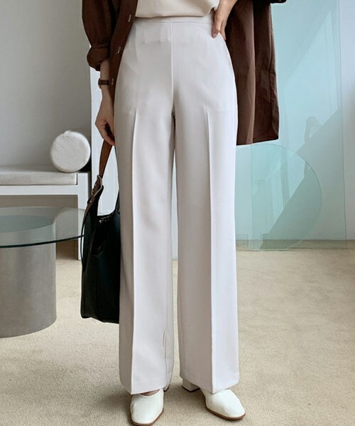 DHOLIC(ディーホリック)の「サイドジップスラックス(スラックス・レディース・クリーム/ブラック/イエロー・S/M)」の1枚目の写真